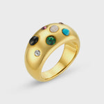 LUXE Semi-Precious Confetti Domed Ring