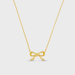 Delicate Bow Charm Necklace