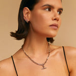 LUXE Linear Link T-Bar Necklace