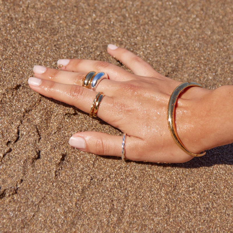 LUXE Domed Bangle-Gold