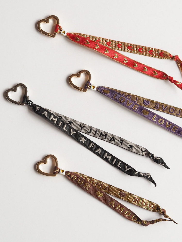 Metallic Heart Key ring