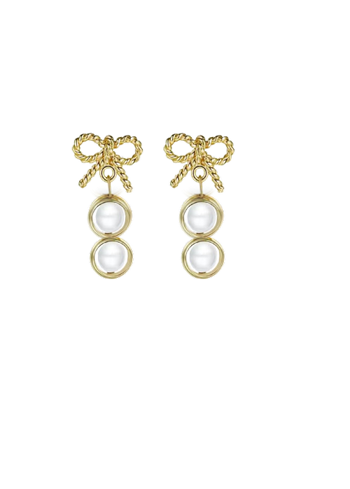 Pearl Bow Earrings