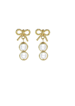 Pearl Bow Earrings