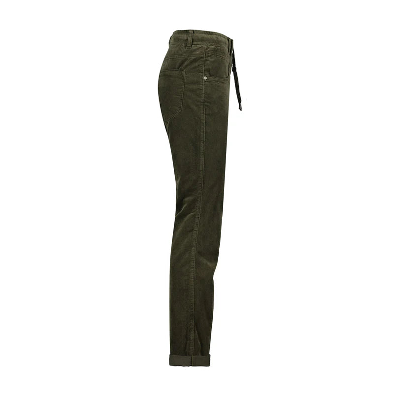 Tessy Velvet trousers Army Green