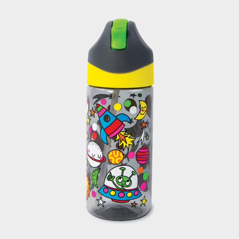 Drinks Bottle With Straw – Space