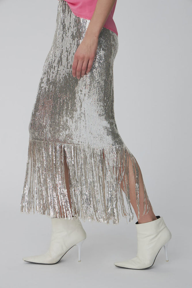 Sequins Fringes Skirt