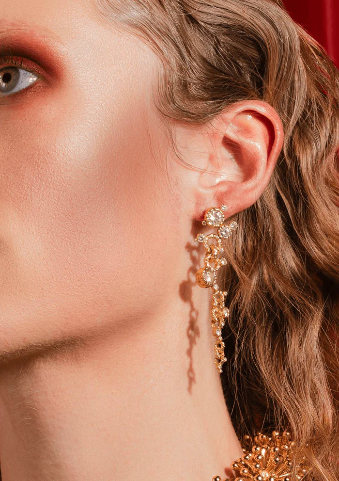 Twinkle Chain Earrings Gilded