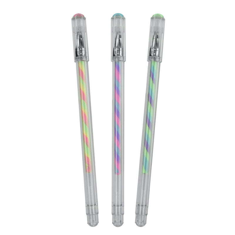 Set Of 3 Multicoloured Gel Pens - Twist