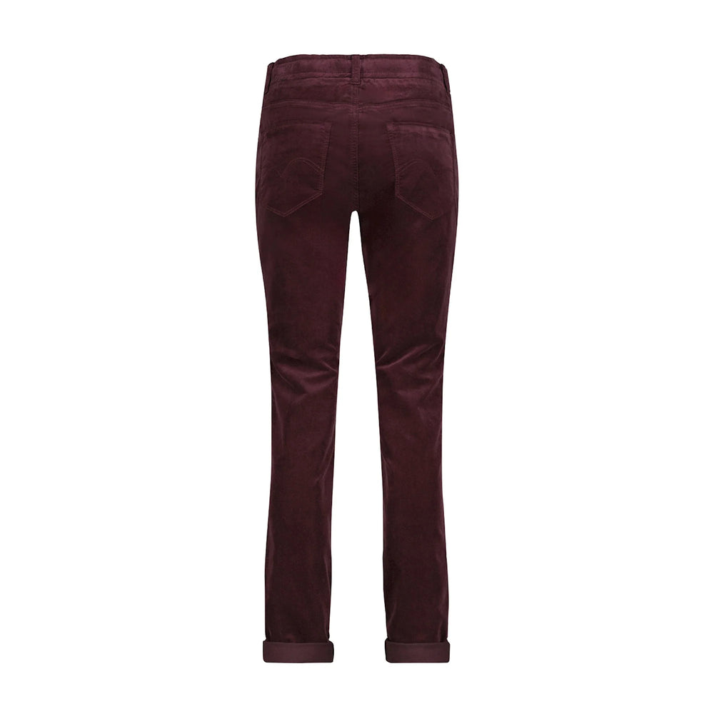 Tessy Velvet Trousers Burgundy