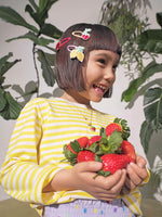 Embroidered Strawberry Patch Clips