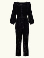 Sasha Velvet Jumpsuit - Black