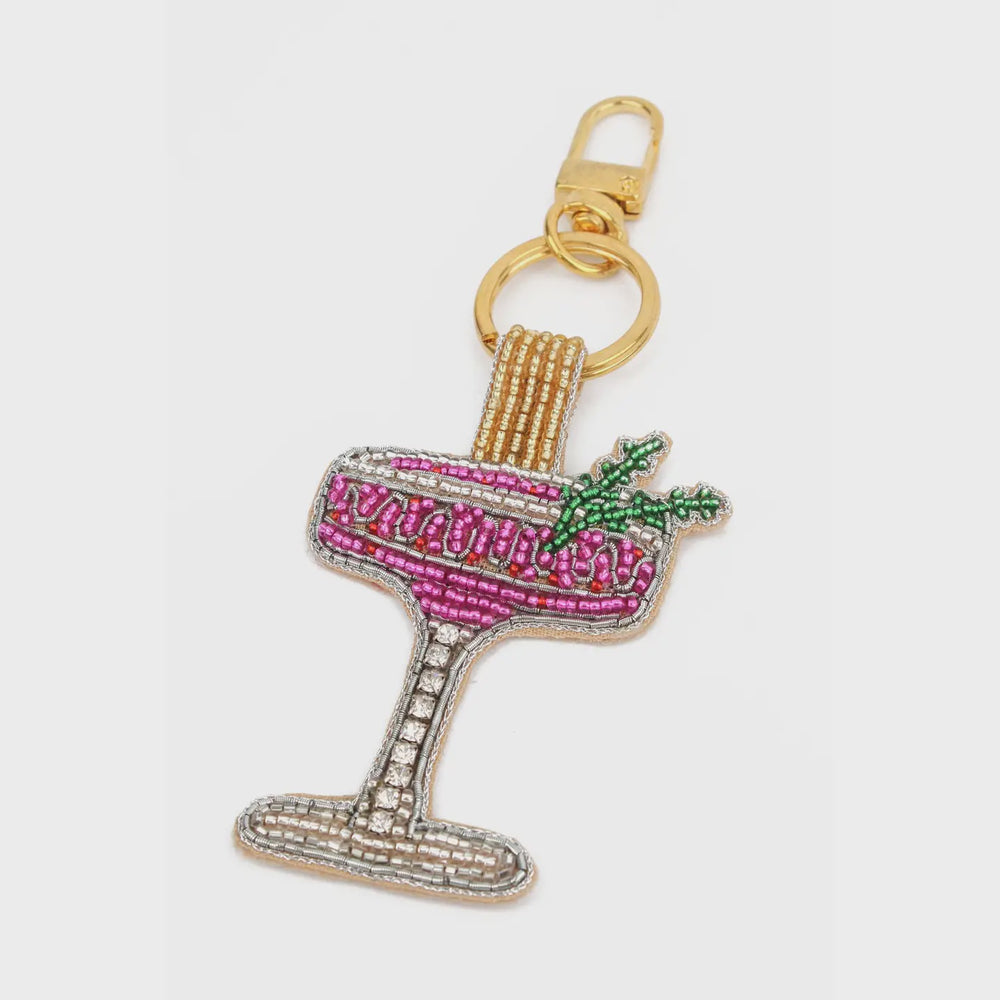 Pink Berry Fizz Cocktail Keyring
