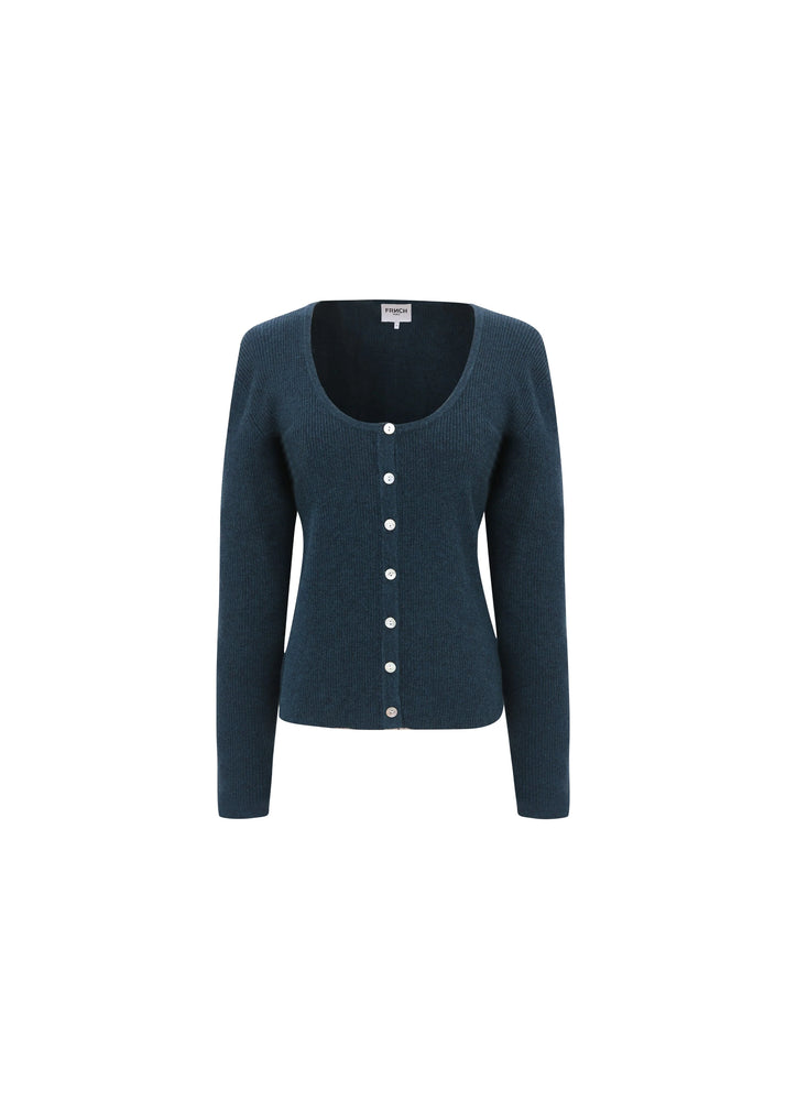 Ainoa Cardigan- Petrol Blue