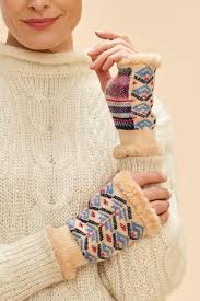 Kristi Wrist Warmers- Cream