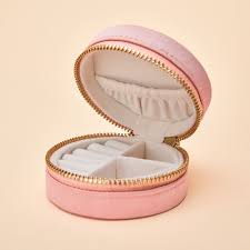 Mini Round Jewellery Box - Ladybird in Rose