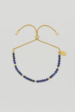 Gemstone Beaded Amelia Bracelet - Gold Plated | Lapis Lazuli