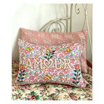 Embroidered Cushion Amour- Floral Pink