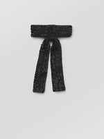 Merry Beaded Bow- Black