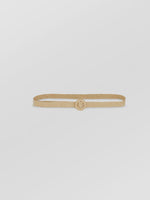 Solid Slip Zia Belt - Nude Straw