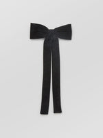 Velvet Bow Hair Clip- Black