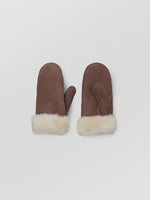 Doa Shearling Mitten- Fudge Brown