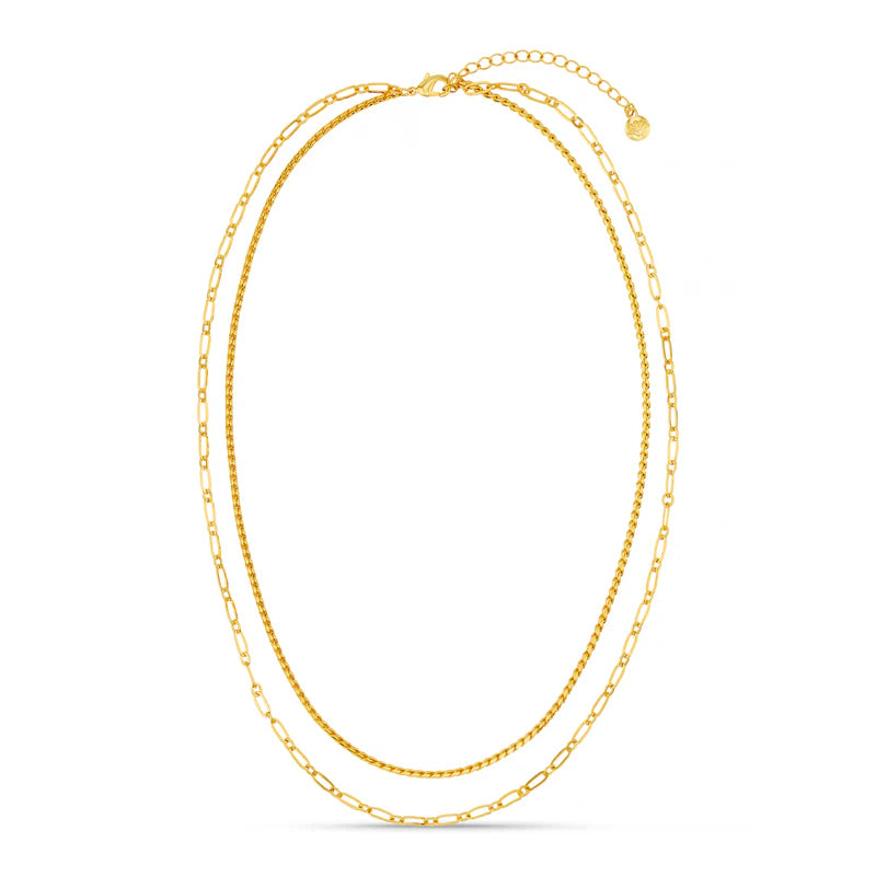 Open Link Chain 2-Row Necklace