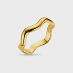 Polished Wave Ring - Gold