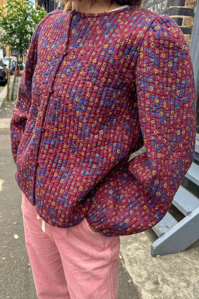 Quilted Flowerprinted Jacket Flower Mix