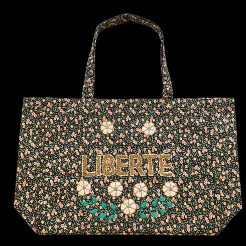 Kossiwa bag embroidered LIBERTE- Floral