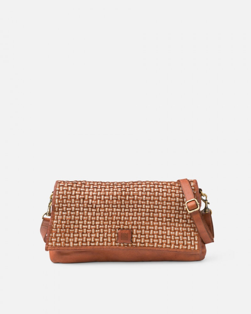 Leather cross bag BIBA Kansas Blink- Tan