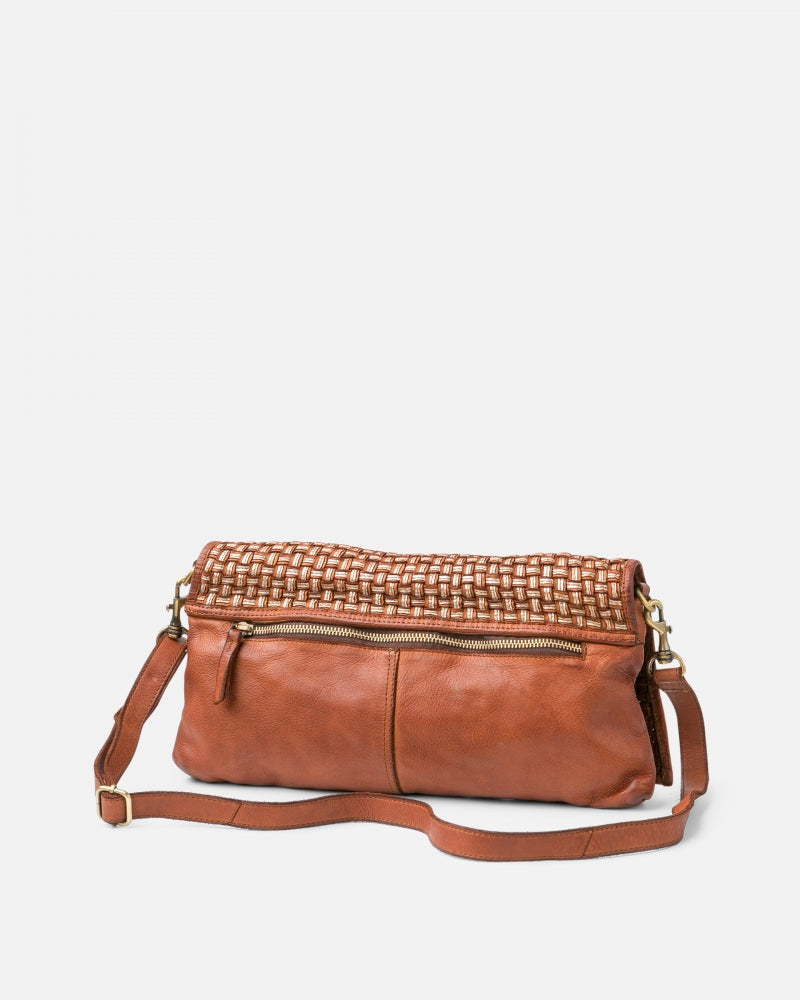 Leather cross bag BIBA Kansas Blink- Tan