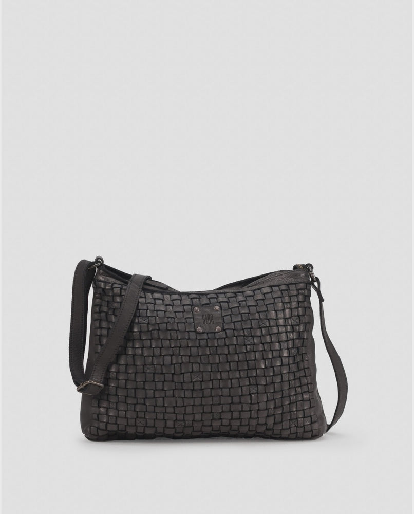 Leather cross bag BIBA Kansas - Black