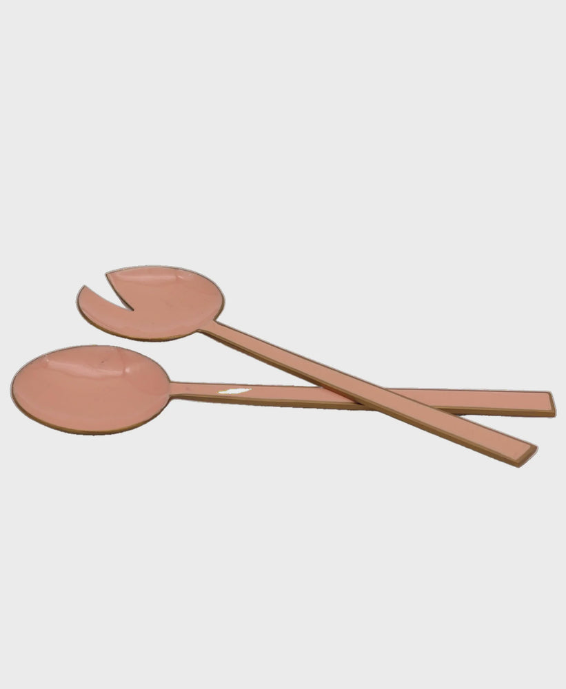 Light Pink Enamel Salad Server