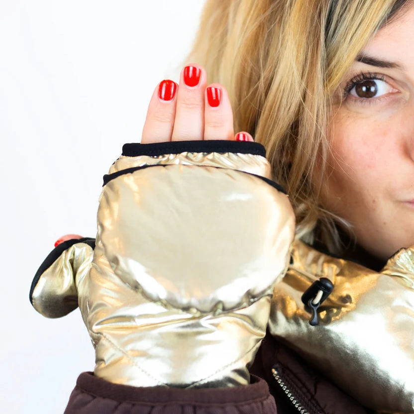 Fudoon Convertible Mittens in Gold
