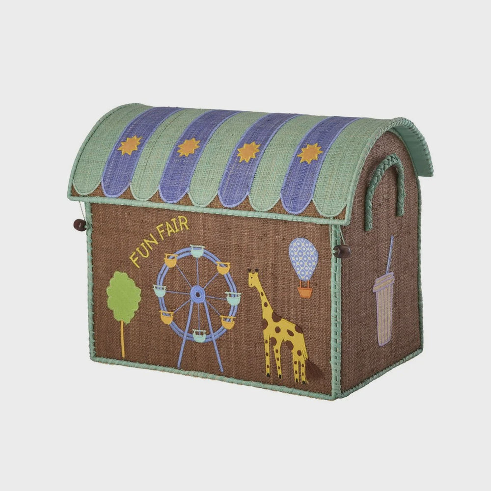 Raffia Storage House - "Fun Fair" Theme Tea - Small