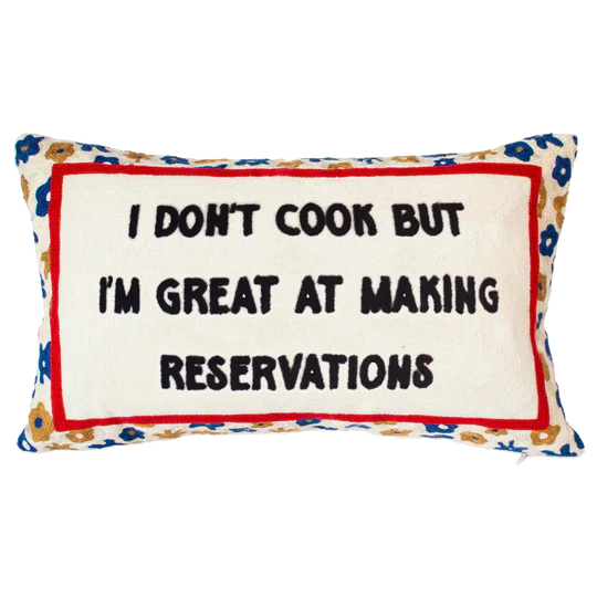 I Don't Cook Needlepoint Cushion