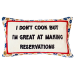 I Don't Cook Needlepoint Cushion