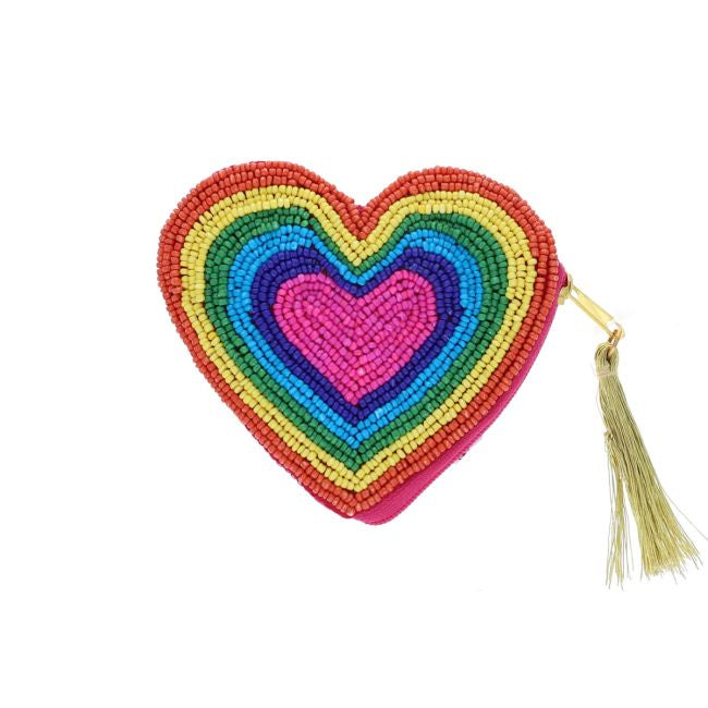 Multi Coloured Heart Coin Purse