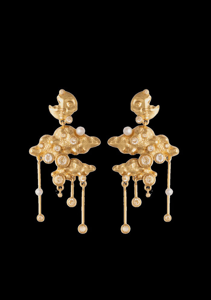 Cosmic Cascade Earrings Gilded