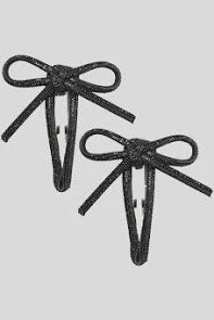 Glim Bow Hair Clip- Black