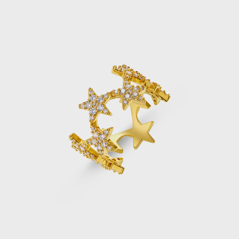 Statement Pavé Star Ring – Indian Summer London