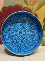 Iron enamel blue tray