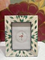 Green Chevron Bone Frame