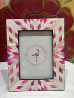 Pink Chevron Bone Frame