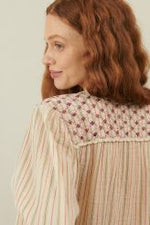 Jeanne Blouse- Multicolored Stripes