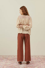 Jeanne Blouse- Multicolored Stripes