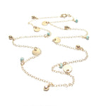 Amazonite Discs, gold Beads Necklace