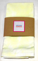 Set of Four Napkins -Yellow Tie Dye