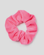 Neon Velour Scrunchie Pink