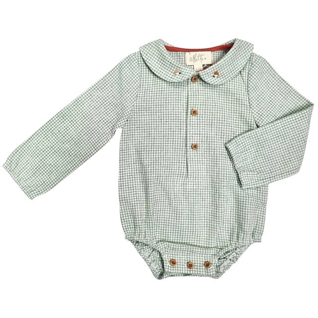 Green Gingham Woodland Babyvest